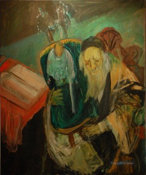 Rabbi with Torah Jewish Oil Paintings